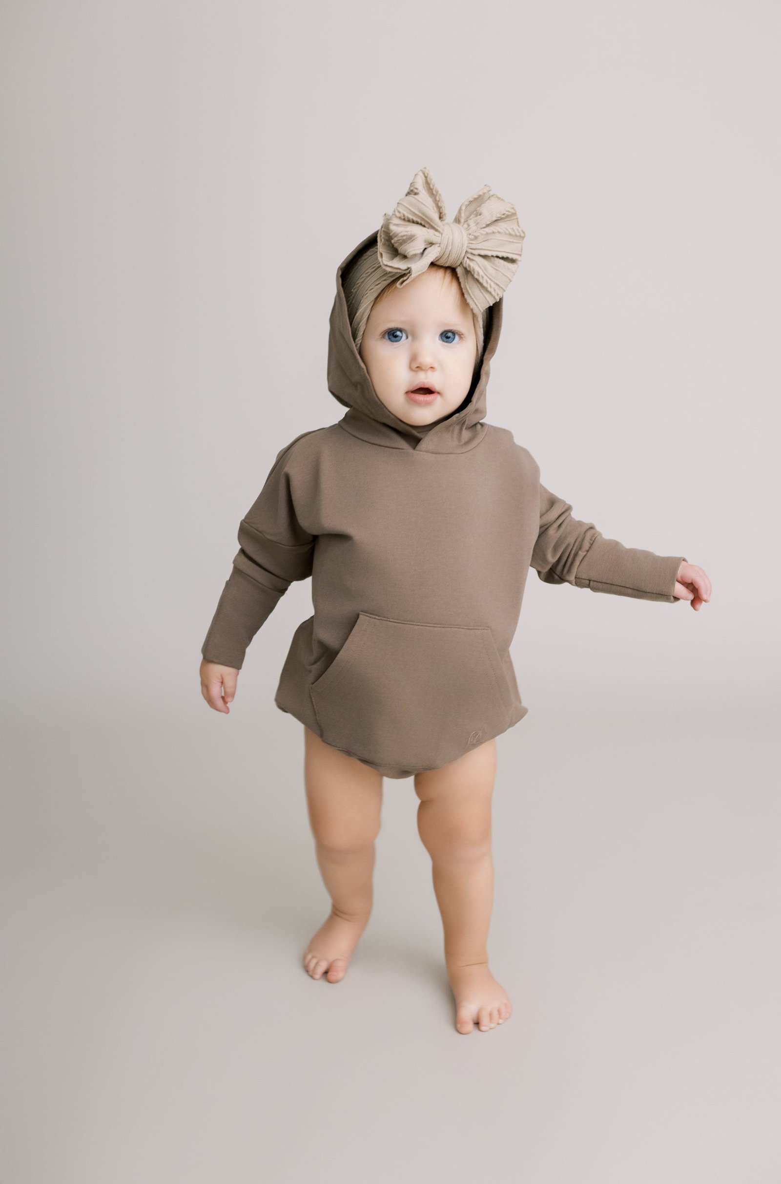 Hooded bubble romper