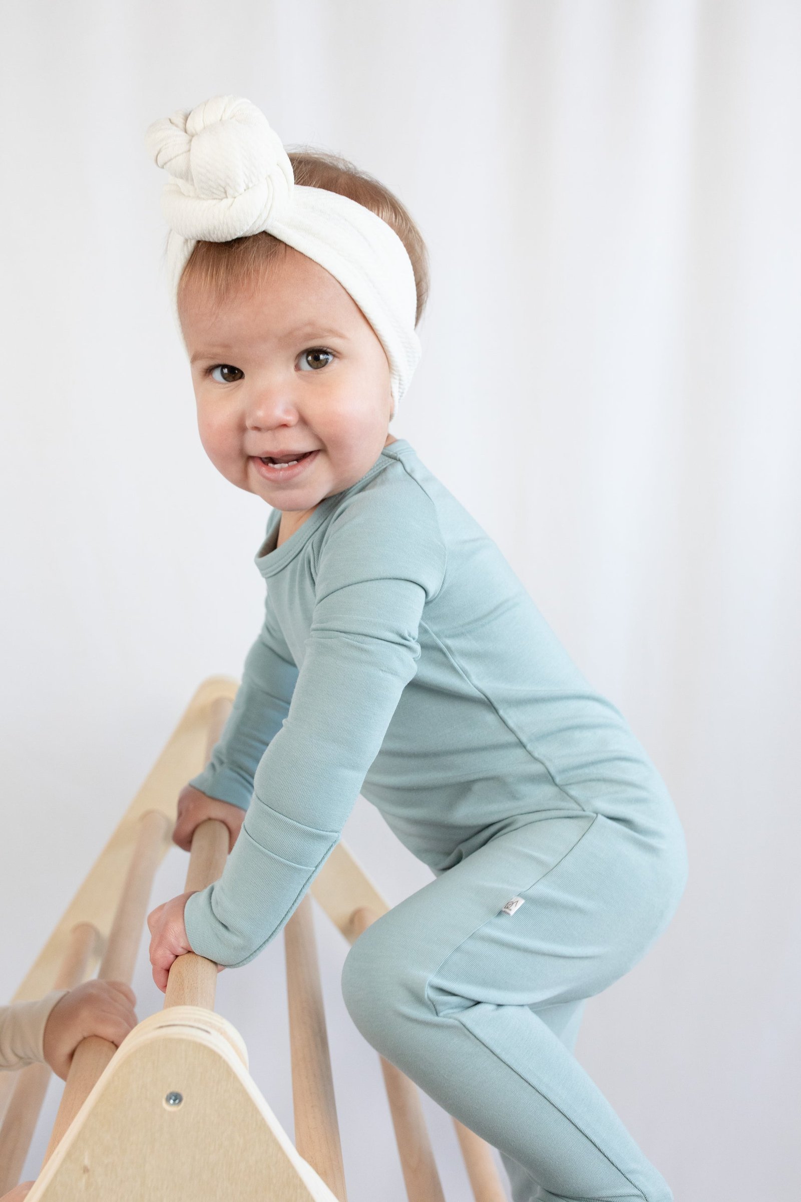 Child wearing a comfortable ChocoLand romper